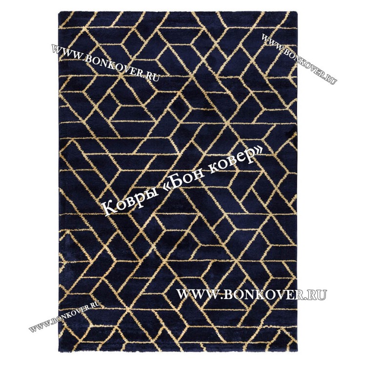 Современный Турецкий Ковер Дизайн 88 Темно-синий